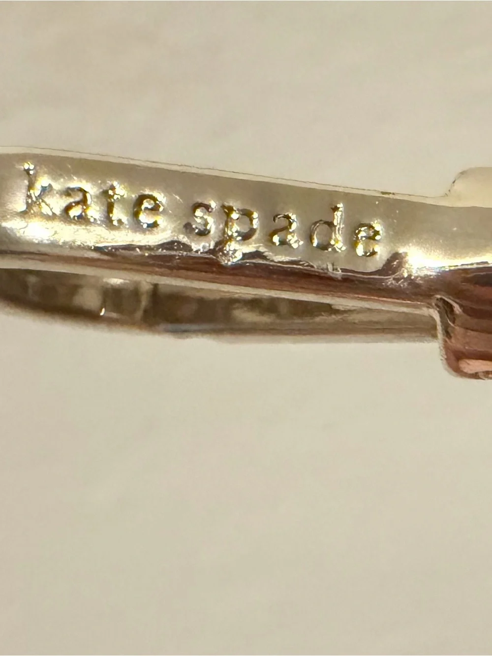 kate spade Gold Glitter Tote with Pink Handles